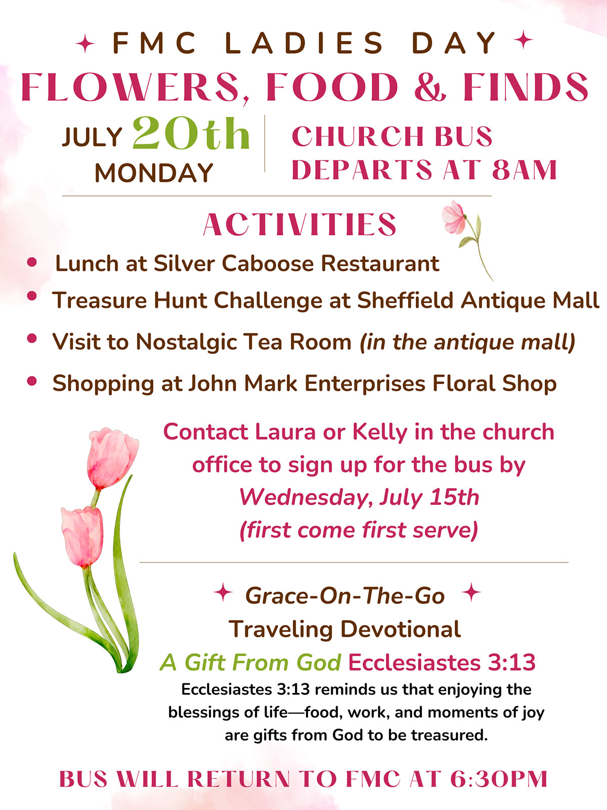 Pink Watercolor Grand Opening Flower Shop Poster