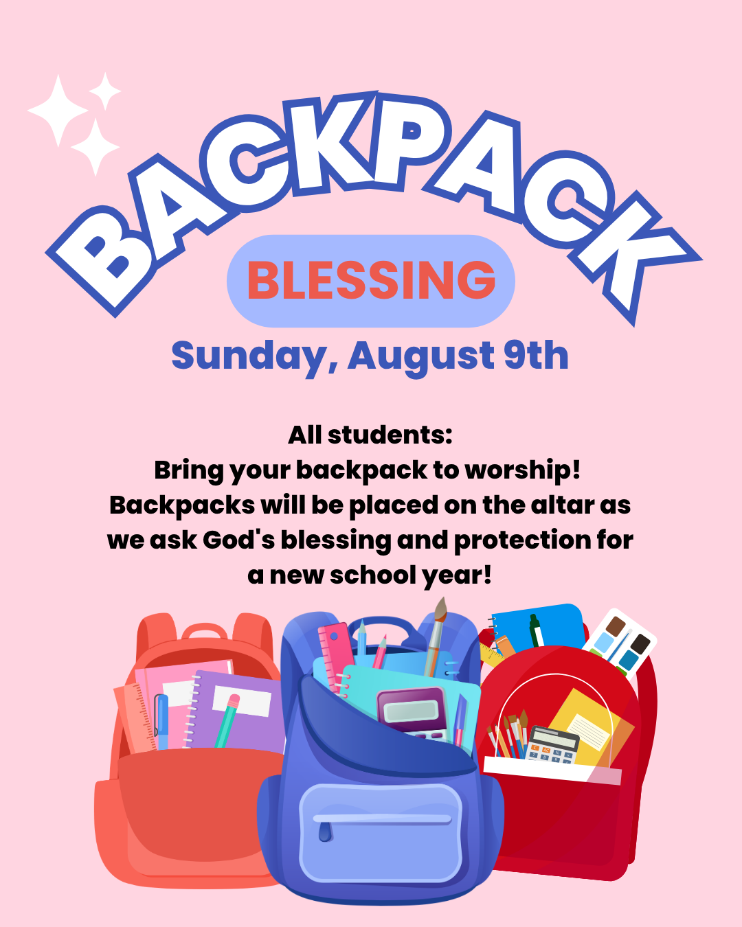 Backpack blessing